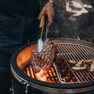 Close-up of a Monolith ceramic grill